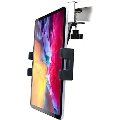 Afbeelding van woleyi Tablethouder voor Tablet onder de Kast, Eenvoudige Installatie, iPad Pro 12.9 10.5 9.7 Air Mini 5 4 3 2, iPhone 12 Max 11 XS XR X 8 en 12,9 inch Smartphone