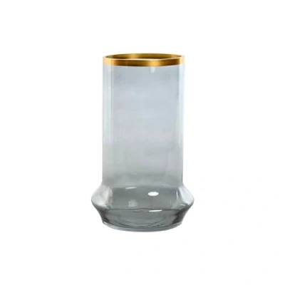 Afbeelding van Kaarshouder Home ESPRIT Blauw Gouden Kristal 17 x 28 cm