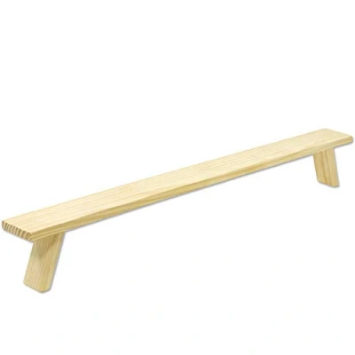 Afbeelding van Dekohelden24 Houten boogbank, ca. 80 x 7 10 cm, naturel