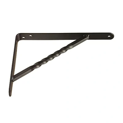 Afbeelding van AMIG Plankdrager/steun/beugel Spiraal metaal zwart H150 x B125 mm Tot 300 kg Plankdragers