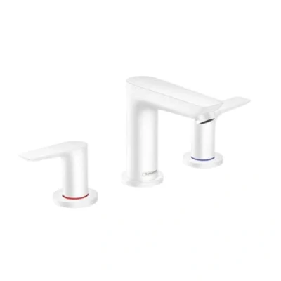 Afbeelding van Hansgrohe wastafelmengkraan 110 talis e 3 gats mat wit 71733700