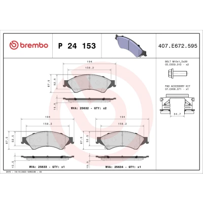 Afbeelding van Brembo Remblokset P 24 153X