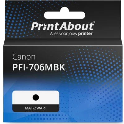 Afbeelding van Huismerk Canon PFI 706MBK Inktcartridge Mat zwart Hoge capaciteit