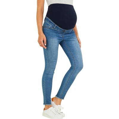 Afbeelding van Vertbaudet Slim fit zwangerschapsbroek met scheuren 7/8