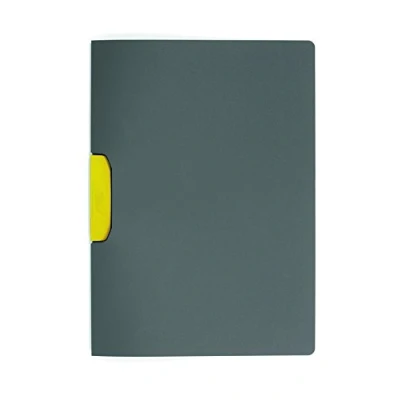 Afbeelding van Durable 230404 Klemmap Duraswing Color voor 30 vellen DIN A4, zakje 5 stuks, antraciet met gele klem