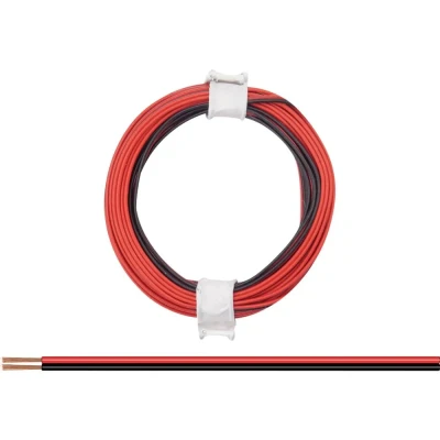Afbeelding van Donau Elektronik 114 01 Draad 2 x 0.08 mm² Rood/zwart 5 m