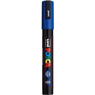 Afbeelding van Uni Ball Posca PC 5M Medium Bullet Tip Marker Blauw