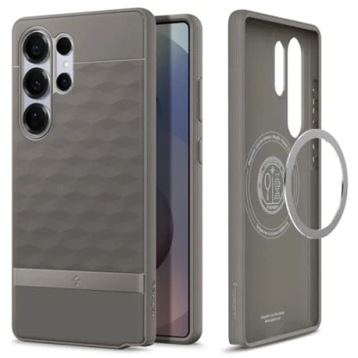 Afbeelding van Spigen Parallax MagFit Case voor Samsung Galaxy S25 Ultra hoesje, Compatibel met MagSafe Ash Gray