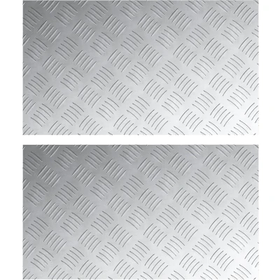 Afbeelding van vidaXL Metallic Zilver Aluminium 70 x 40 0.3 cm Antislip Traplopers