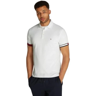 Afbeelding van Tommy Hilfiger S/S Polo voor heren, Wit, L