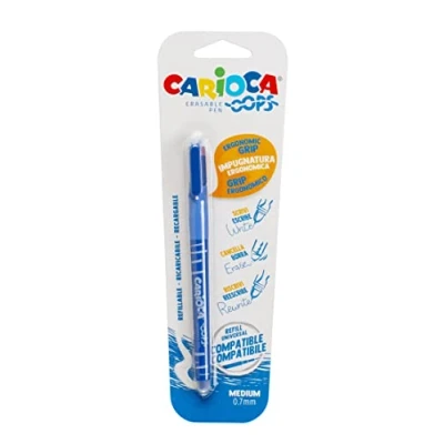 Afbeelding van Carioca Oops uitwisbare pen 0,7mm blauw