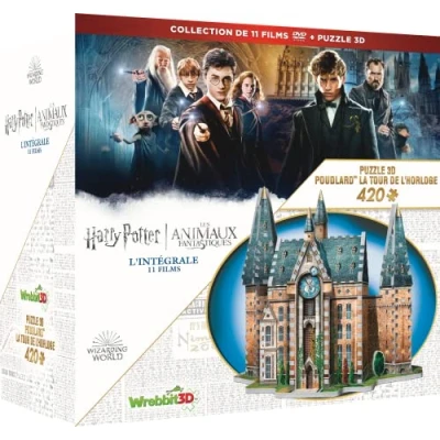 Afbeelding van Harry Potter 1 7.2 Collection + Fantastic Beasts 3 Wrebbit 3D Puzzel Clocktower (DVD)