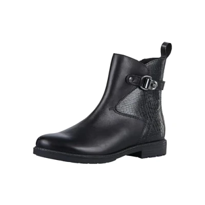 Afbeelding van Marco Tozzi Korte laarzen, Dames, Maat: 40, Black comb Leer/ synthetisch