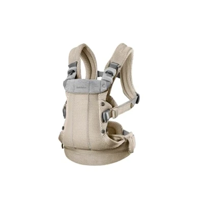 Afbeelding van BabyBjörn Draagzak Harmony 3D mesh Grijsbeige Buikdrager Rugdrager Ergonomisch Zachte details