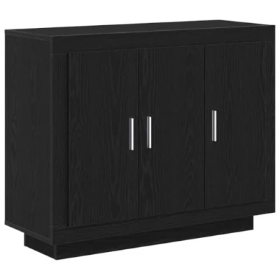 Afbeelding van vidaXL Dressoir Zwart eiken Geengineerd hout Medium Buffetdressoir