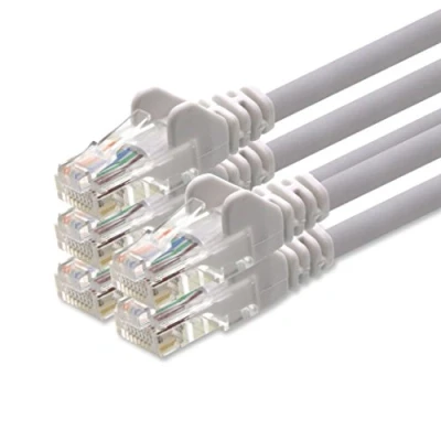 Afbeelding van 1aTTack, CAT5, UTP, netwerk patchkabel met 2x RJ45 stekkerset, wit, 5 stuks, 2 m