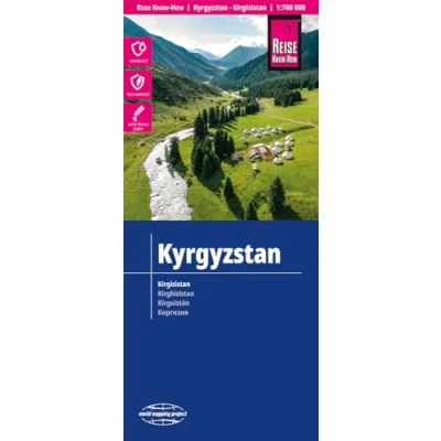 Afbeelding van Reise Know How Landkarte Kirgisistan / Kyrgyzstan (1:700.000): reiß und wasserfest (world mapping project)