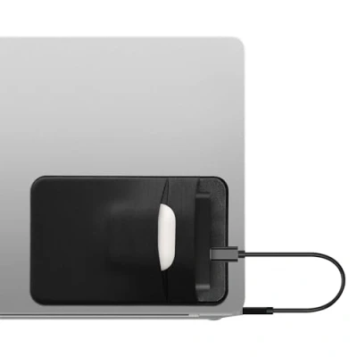 Afbeelding van kwmobile elastische harde schijf hoes geschikt voor SanDisk Portable SSD, Samsung T7, Crucial X8, HDD 13 x 8,3 cm Met 2 opbergvakken Externe SSD houder in mat zwart