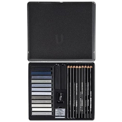 Afbeelding van LYRA Grey Tones Sketching set, 25 stuks metalen etui