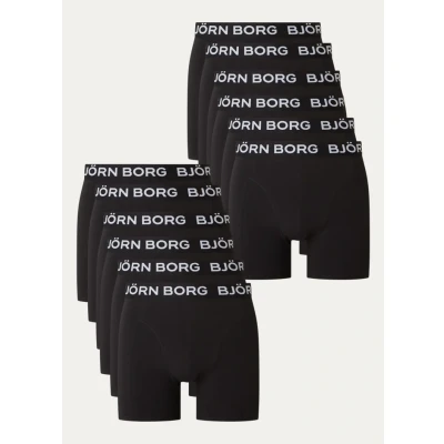 Afbeelding van Björn Borg heren Boxershorts met logoband in 12 pack de kleur Zwart, maat: S
