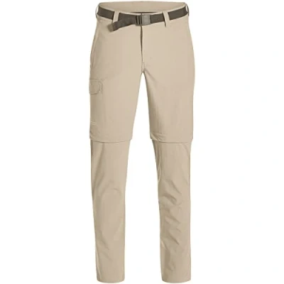 Afbeelding van maier sports Heren Torid Slim Zip wandelbroek, Beige (feather gray), 26