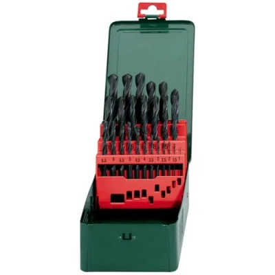 Afbeelding van Metabo 627152000 25 Delige HSS R Metaalboren In Metalen Cassette
