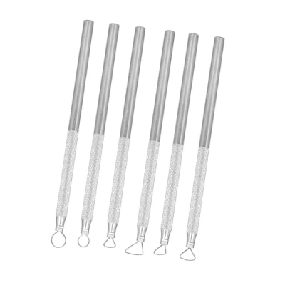 Afbeelding van 6 stks/set Carving Klei Schraper Graveren Beeldhouwen Aardewerk Gereedschap Aluminium Voor Slib Embossing Modellering Gladmaken