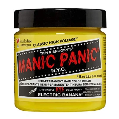 Afbeelding van MANIC PANIC Electric Banana Classic Creme, veganistisch, dierproefvrij, gele semi permanente haarverf 118 ml