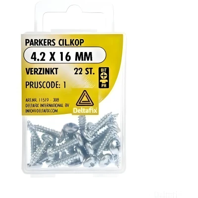 Afbeelding van Deltafix Parkers Cilinderkop Verzinkt 4.2 x 16mm 22 Stuks