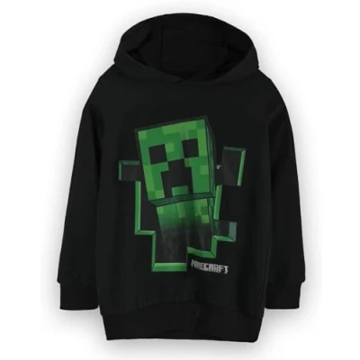 Afbeelding van Minecraft jongens Hooded Sweatshirt Kinderen &amp; Tieners Zwarte Graphic Hoodie Game Sprite Jumper Creeper Block Pop Out Gamer Merchandise cadeau voor hem