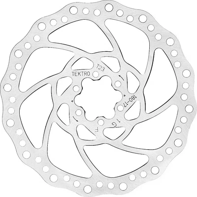 Afbeelding van TEKTRO Tr180 17 remschijf rotor ø180mm 2.3mm 6 punt zilver