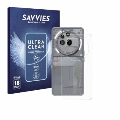 Afbeelding van Savvies Screenprotector voor Nothing Phone (3a) Pro (Achterkant) Folie Beschermfolie transparant (18 Stuks)