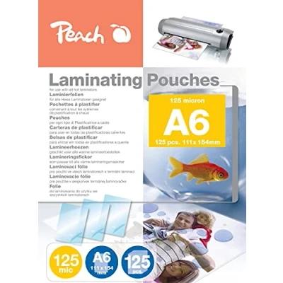 Afbeelding van Peach PP525 04P lamineerfolie, DIN A6, 125 micron, stuks