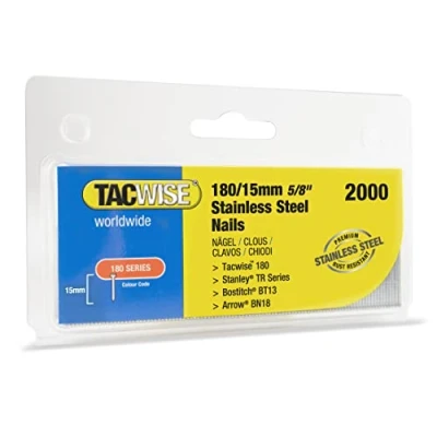 Afbeelding van Tacwise 1509 Brad spijkers 18G roestvrij staal type 180/15 mm, doos van 1.000