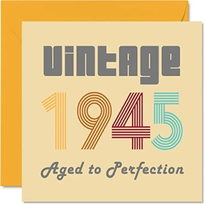 Afbeelding van 78e verjaardagskaarten voor mannen en vrouwen vintage 1945 tot in de perfectie verouderd 78 verjaardagskaart grappig haar hem, 145 mm x beste vriend mama papa opa oma oppas