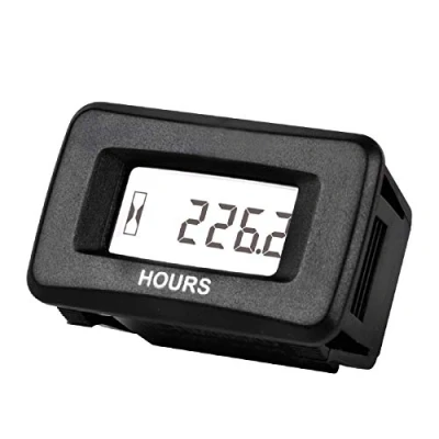 Afbeelding van Jayron Digitale LCD AC/DC 5V tot 277V Urenteller, Waterdicht, Gegevensopslag, Gebruik voor Generator Tuin Grasmaaier ZTR Tractor Golfkar Club Car