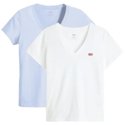 Afbeelding van Levi&#039;s Perfect TEES 2 PACK Tshirt basic, Dames, Maat: Large, Kentucky blue/white