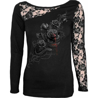 Afbeelding van Spiral Longsleeve top XXL FATAL ATTRACTION Zwart