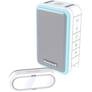 Afbeelding van Honeywell rf 3 serie 6 melodieen deurbel drukknop horizontaal landscape halo verlichting wit dc315sl