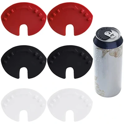 Afbeelding van Cdemiy Deksel voor drankblikjes, 6 stuks, drinkdop, herbruikbaar, kunststof, soda, blikje, bier en frisdrank (willekeurige kleur)
