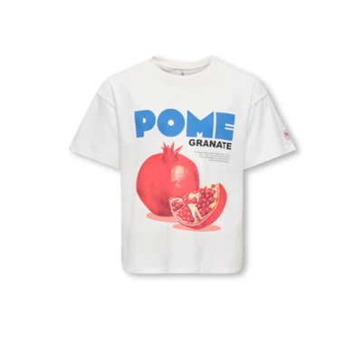 Afbeelding van ONLY Girls Tshirt print voor kinderen, Maat: 122/128, Cloud dancer