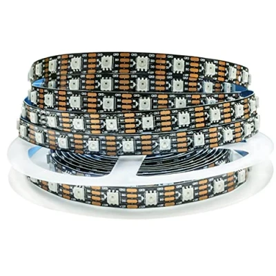 Afbeelding van Tesfish 12V WS2815 LED Strip Light, 5 m RGB Dual Signal Pixel SMD 5050 300 LEDs IP30 Full Color Individueel adresseerbare programmeerbare lichtstrip voor DIY reclamedecoratie