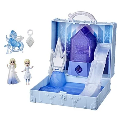 Afbeelding van Disney Frozen 2 pop up avonturen Ahtohallan avontuur speelset met handgreep, inclusief Elsa poppen, speelgoed voor kinderen