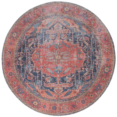 Afbeelding van Vloerkleed Heris Red 01 Rond ø120 cm Meerdere afmetingen beschikbaar