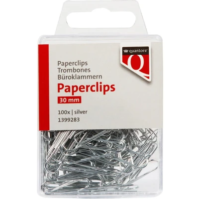 Afbeelding van Paperclip 30mm rond zilver 100 stuks