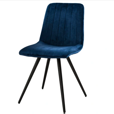 Afbeelding van Fraaai Victor eetkamerstoel Velvet blauw
