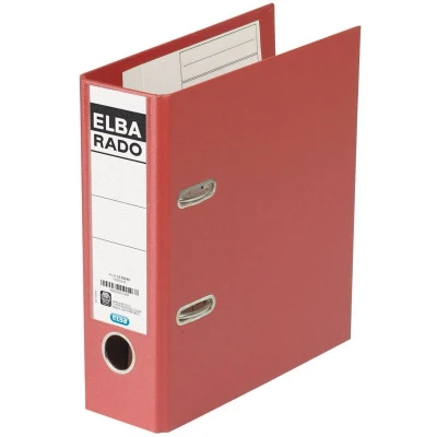 Afbeelding van Elba Rado Plast ordner voor ft A5 staand, donkerrood, rug van 7,5 cm