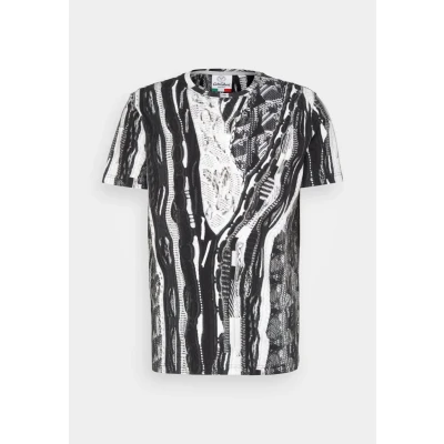 Afbeelding van Carlo Colucci Unisex Tshirt print, Maat: Medium, Offwhite/black/antracite/grey