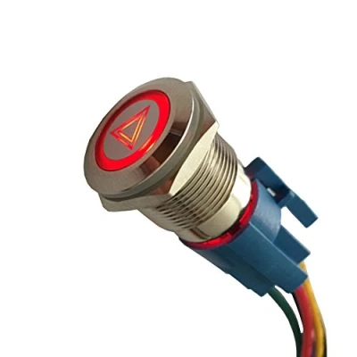 Afbeelding van Supmico 12V 5A Auto Vrachtwagen Tuimelschakelaar Drukschakelaar Schakelaar Wipschakelaar 19mm Rood Licht Alarmverlichting Waarschuwing Noodgevaar Stekker Draad AAN/UIT