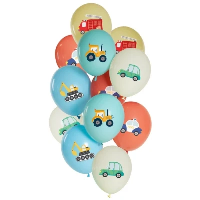 Afbeelding van Ballonnen set Car Party 33cm 12 stuks